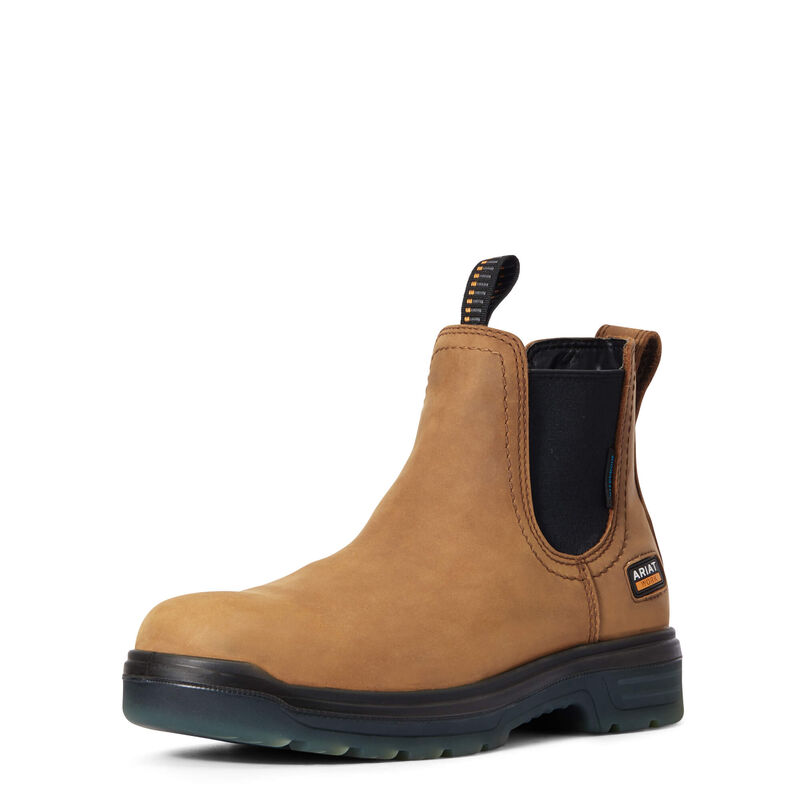 Botas De Trabajo Ariat Turbo Chelsea Waterproof Marrones Hombre - Chile 253-ZYLPNI